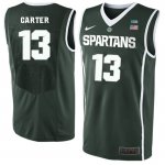 Men Michigan State Spartans NCAA #13 Ben Carter Green Authentic Nike Stitched College Basketball Jersey BW32T75SJ